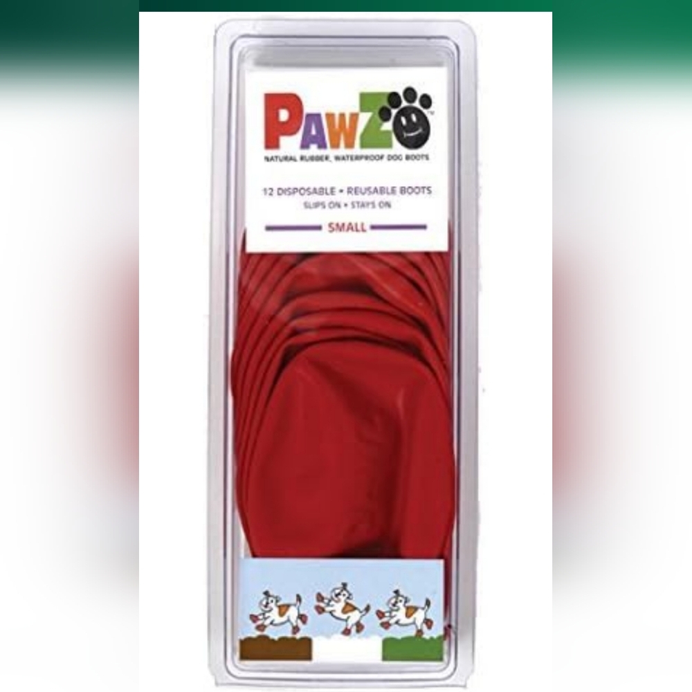 PAWZ rubber dog boots size small 8 pack